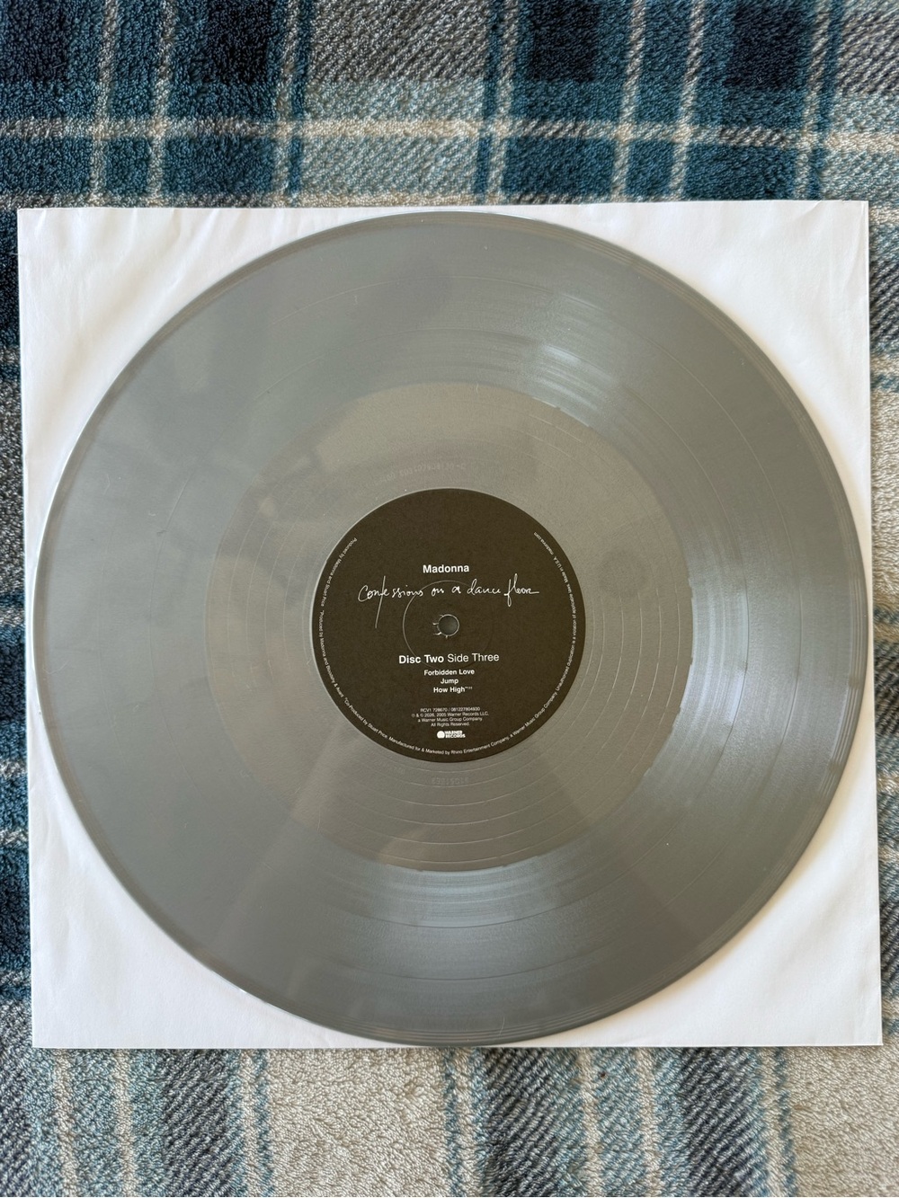 Madonna Confessions On a Dancefloor Silver Vinyl Record Disc 2 ONLY